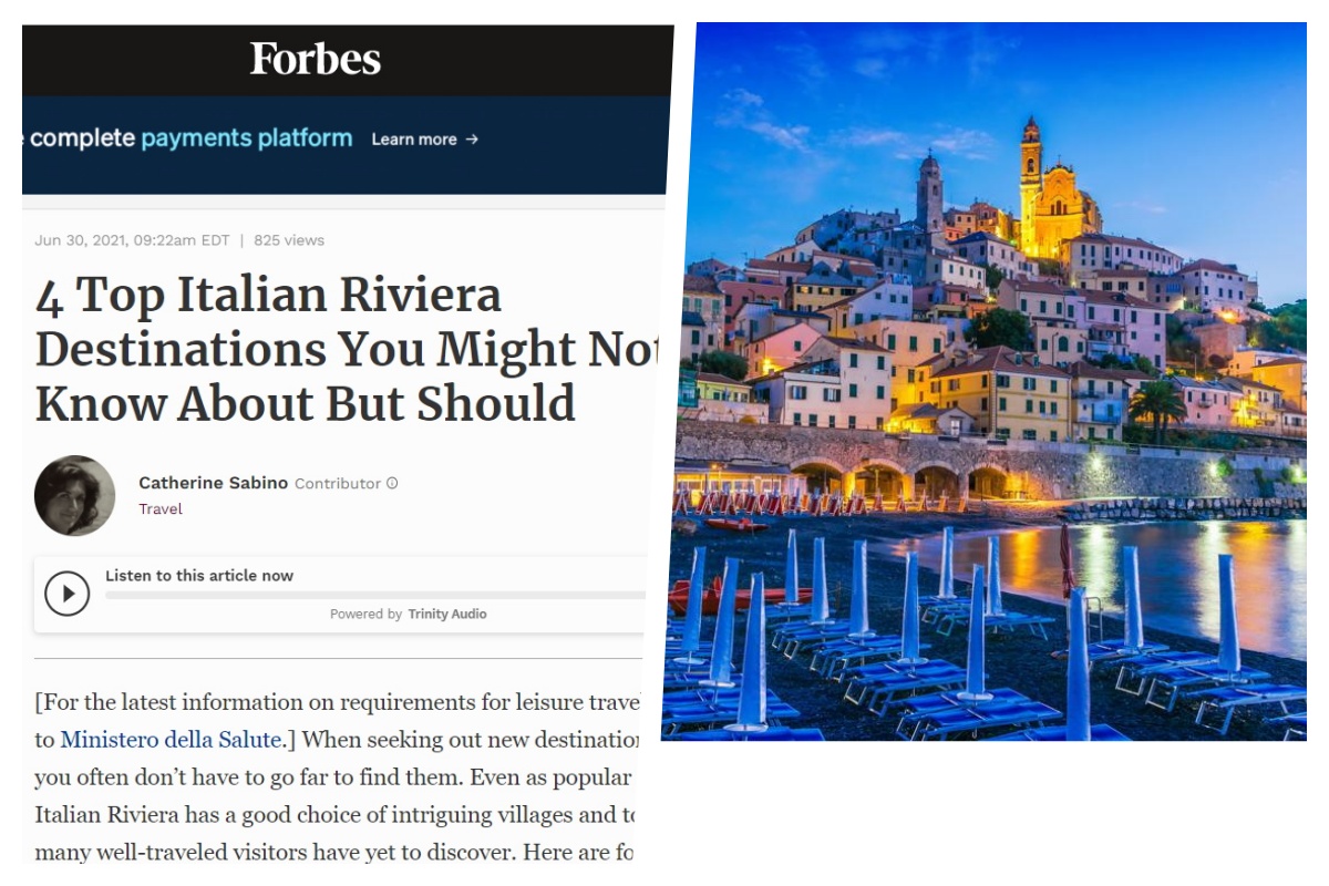 Il borgo di Cervo finisce sulla prestigiosa rivista Forbes tra i 4 luoghi da visitare