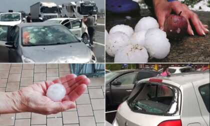 Grandine che rompe i vetri delle auto: è la seconda volta in poche settimane