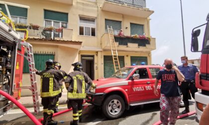 Incendio in un'abitazione a Sanremo