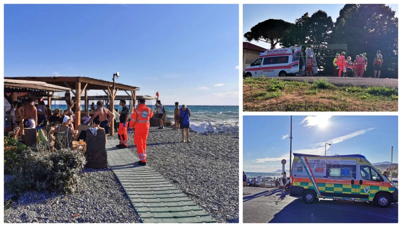 Bagnino rischia di annegare per salvare due ragazzi dalle onde a Bordighera