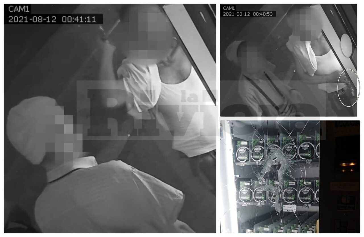 Malviventi scassinano a colpi di cesoie distributore di cannabis legale a Ventimiglia. Video