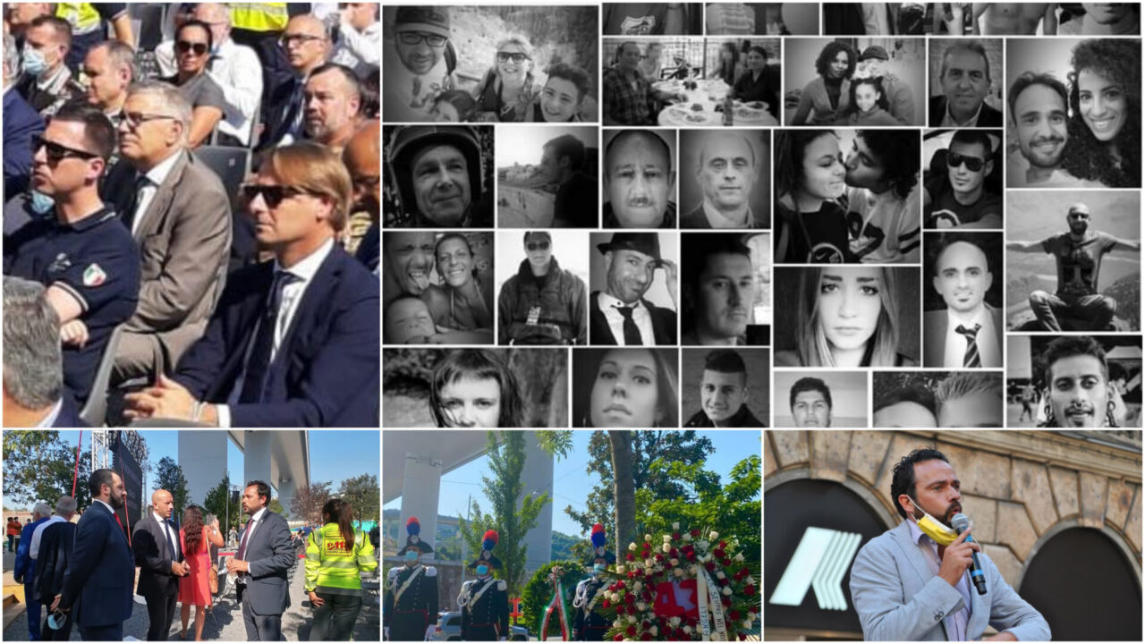 Liguria ricorda i 43 morti nel crollo di Ponte Morandi