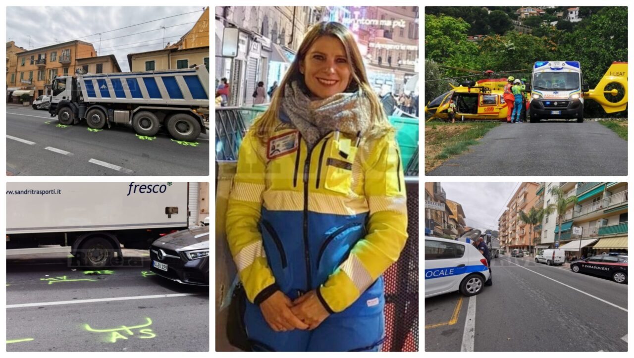 Travolta da un camion del movimento terra a Vallecrosia: grave presidente della Croce Azzurra