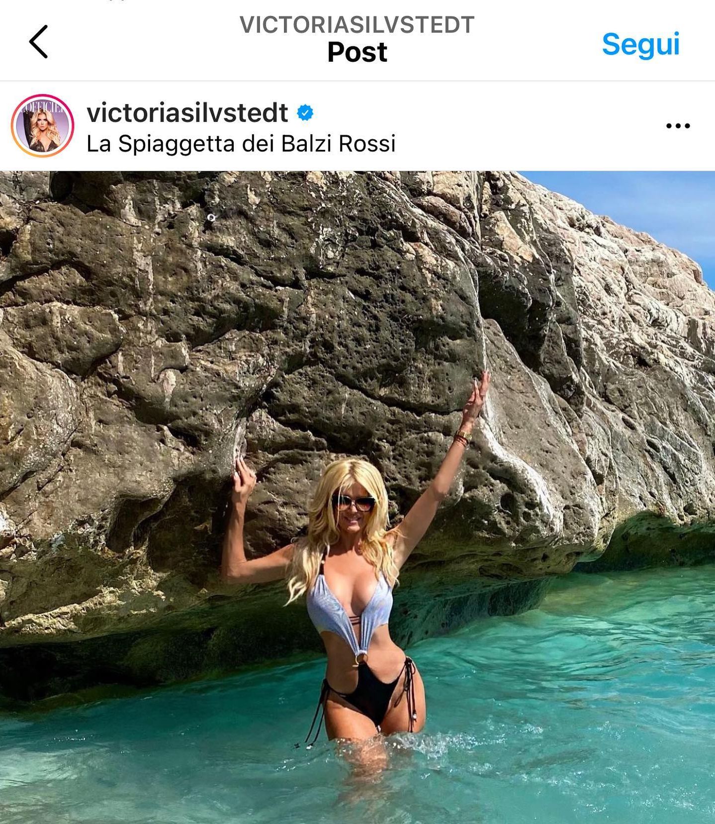 Victoria Silvstedt Balzi Rossi agosto 2021