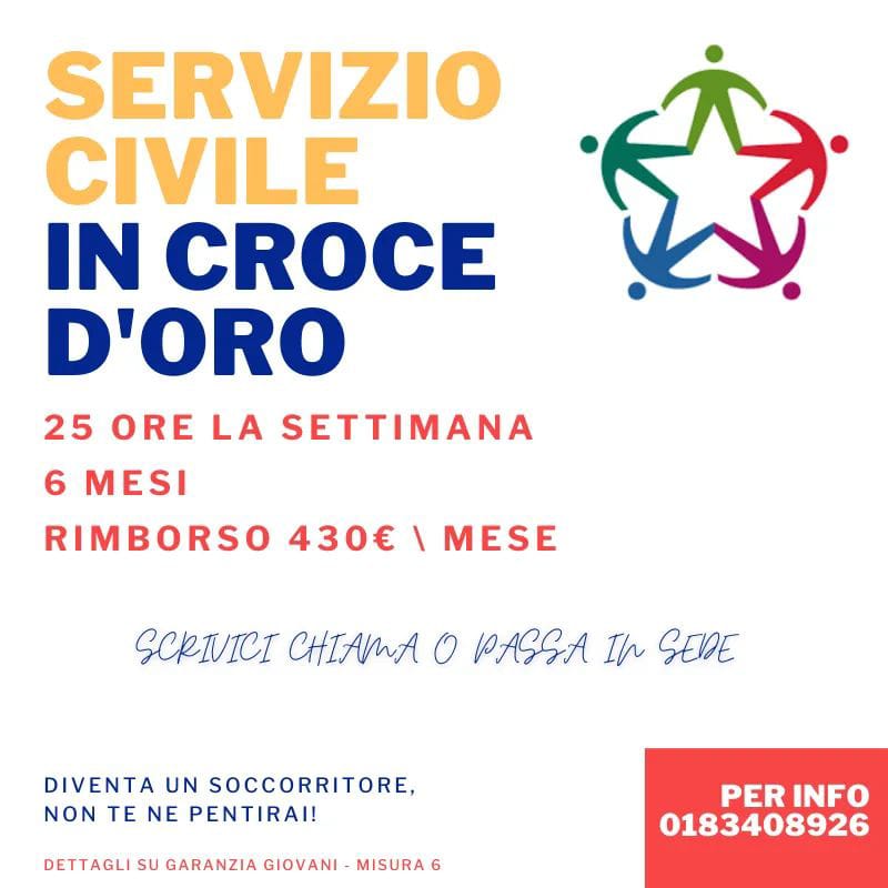Croce d’Oro cerca giovani volontari per il servizio civile