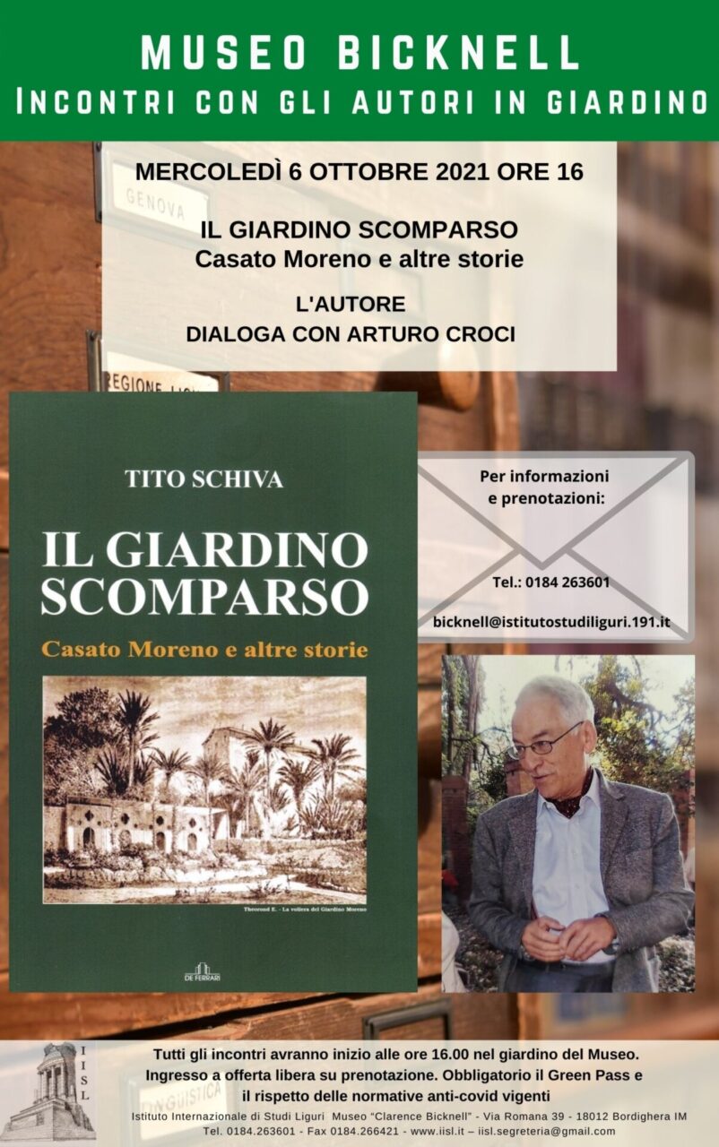 Al museo Bicknell la presentazione de “Il Giardino Scomparso”