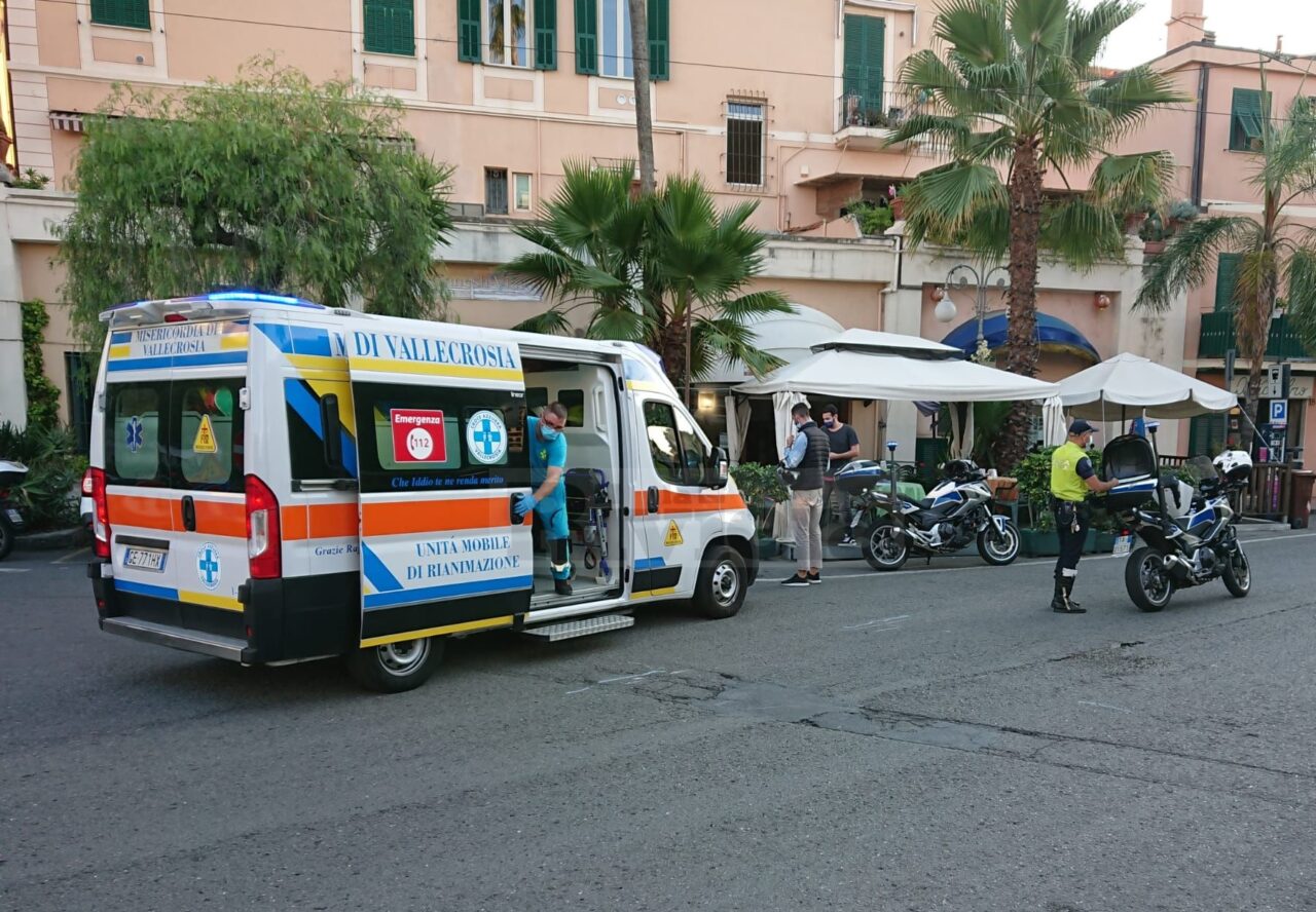 Investito un pedone in centro a Bordighera, allertato anche l’elicottero