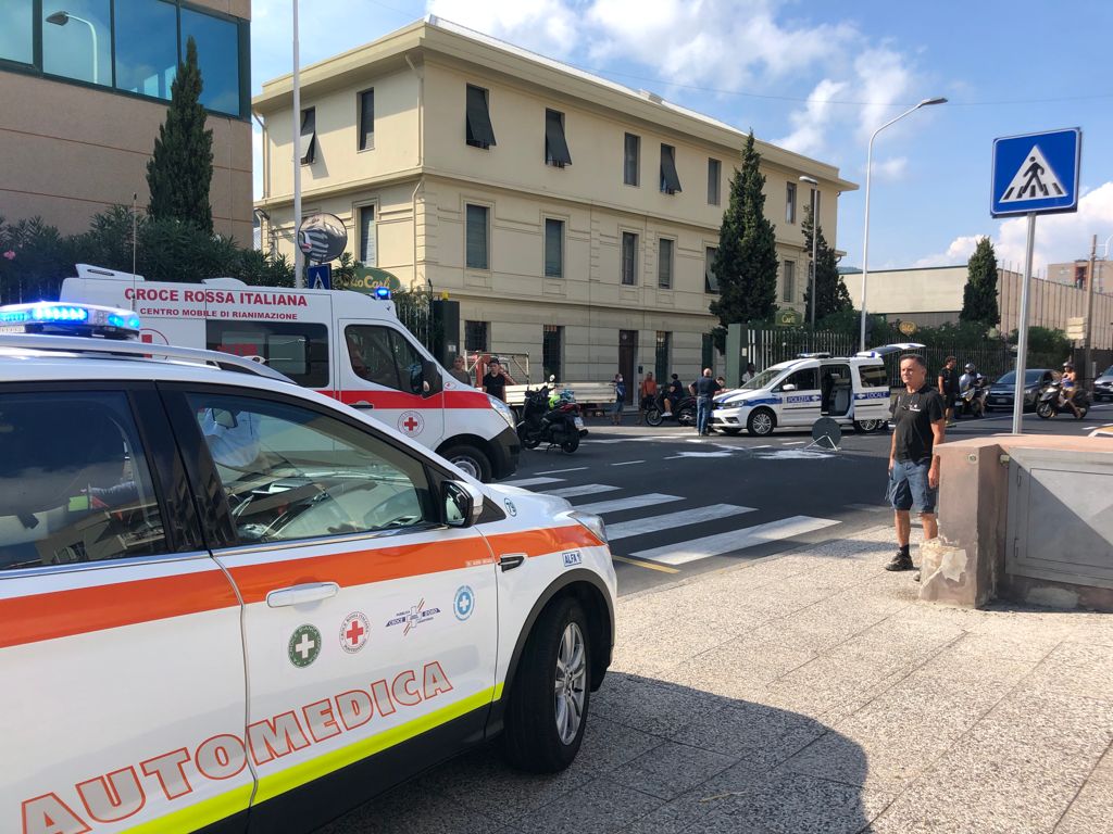 Incidente autocarro scooter via garessio Imperia automedica