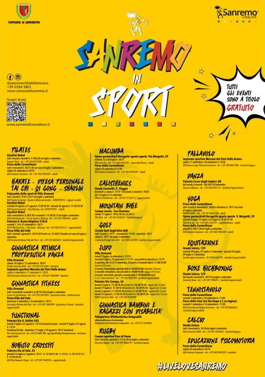 Locandina Sanremo IN Sport 2021