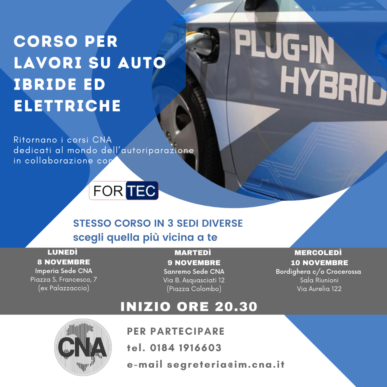 Al Cna un corso di riparazione auto ibride e elettriche