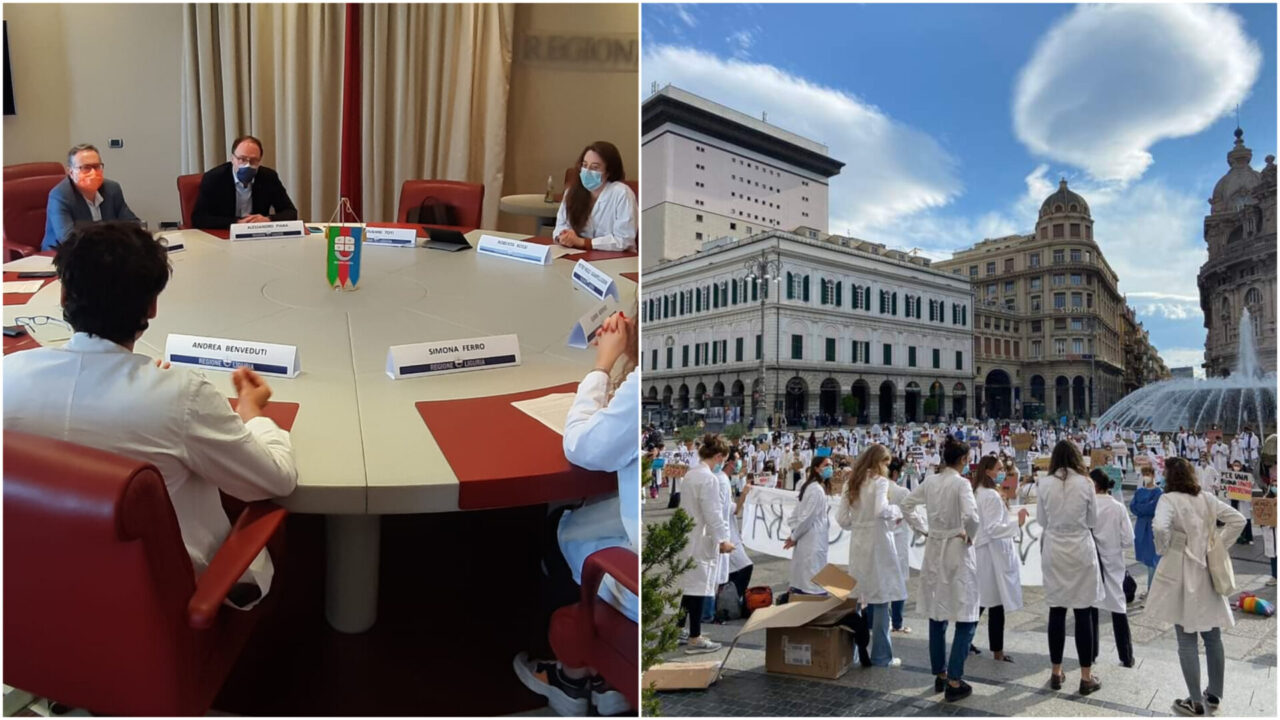 Studenti di medicina scendono in piazza