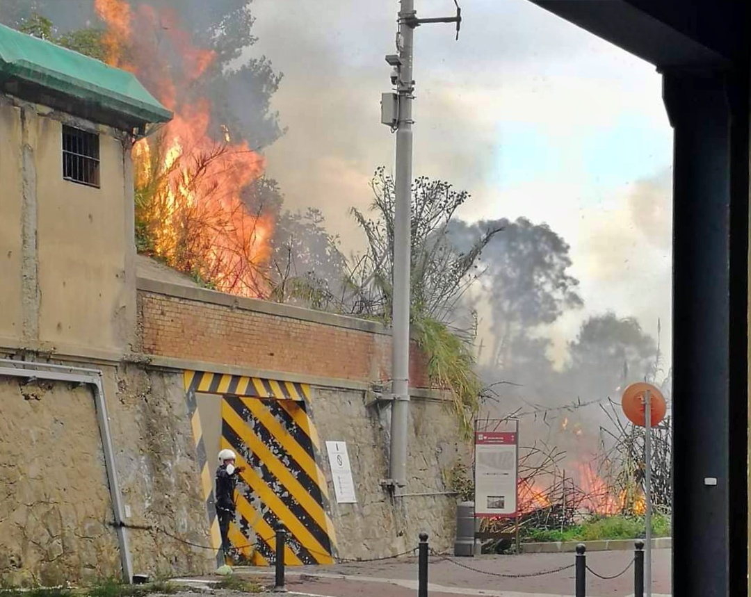 Incendio all’oasi faunistica del Nervia a Ventimiglia