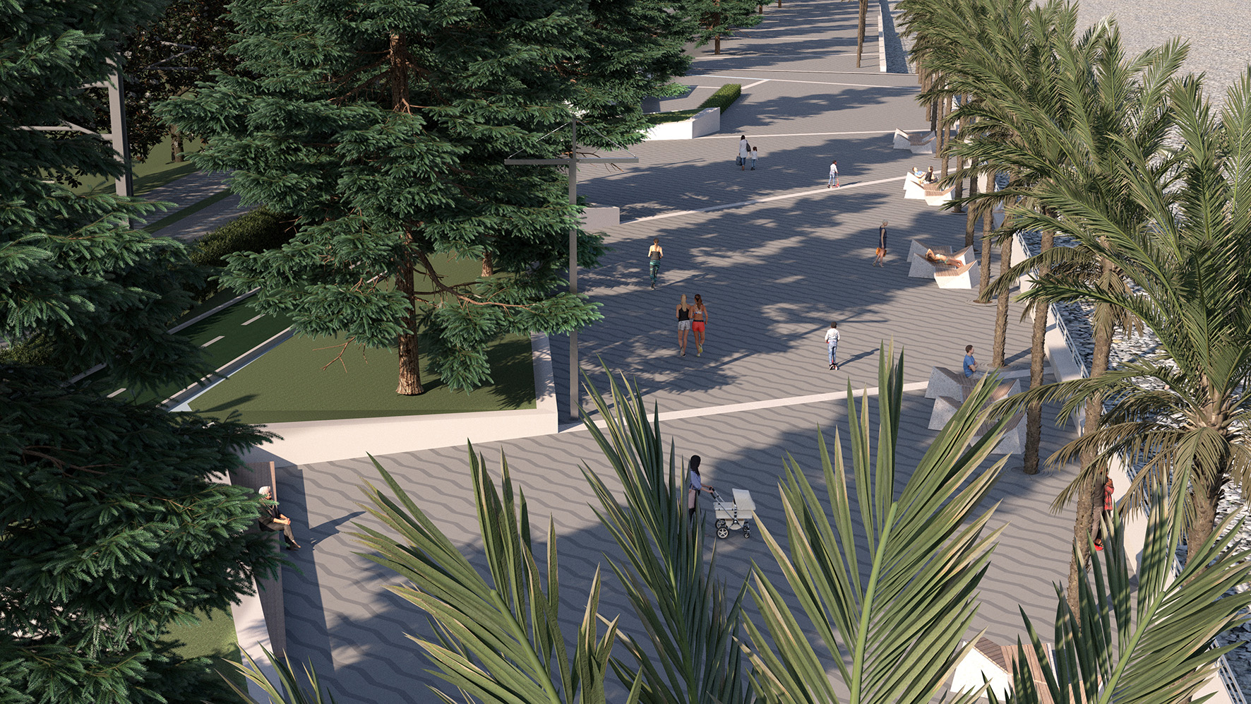 Lungomare Argentina Bordighera rendering rifacimento restyling_04