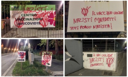 Novax di nuovo in azione al Palabigauda di Camporosso: "Nazisti maledetti"