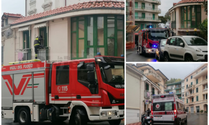 Vigili del fuoco in azione a Ospedaletti per una donna caduta in casa
