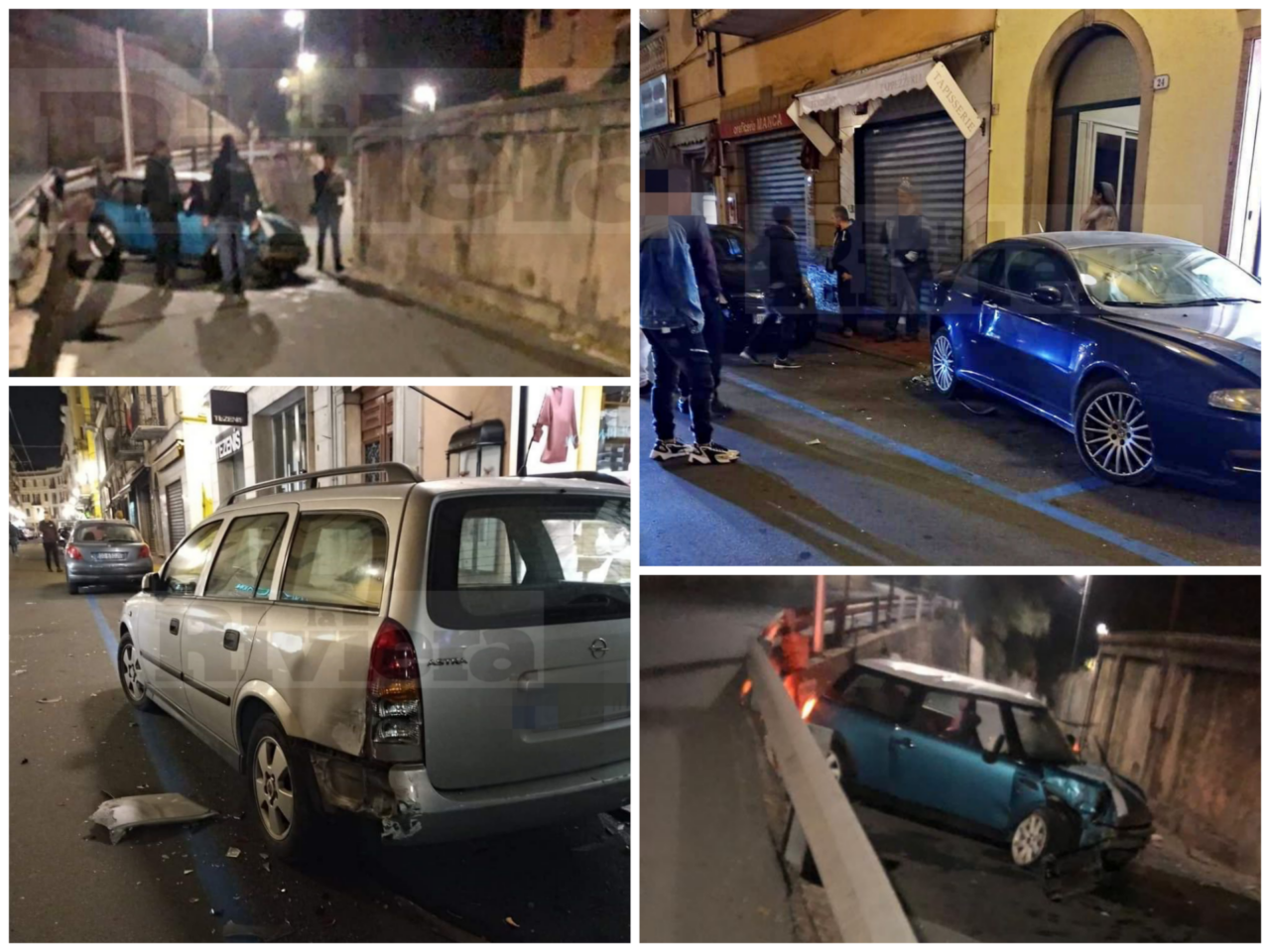 Paura a Ventimiglia: perde controllo volante, si schianta contro auto in sosta e scappa