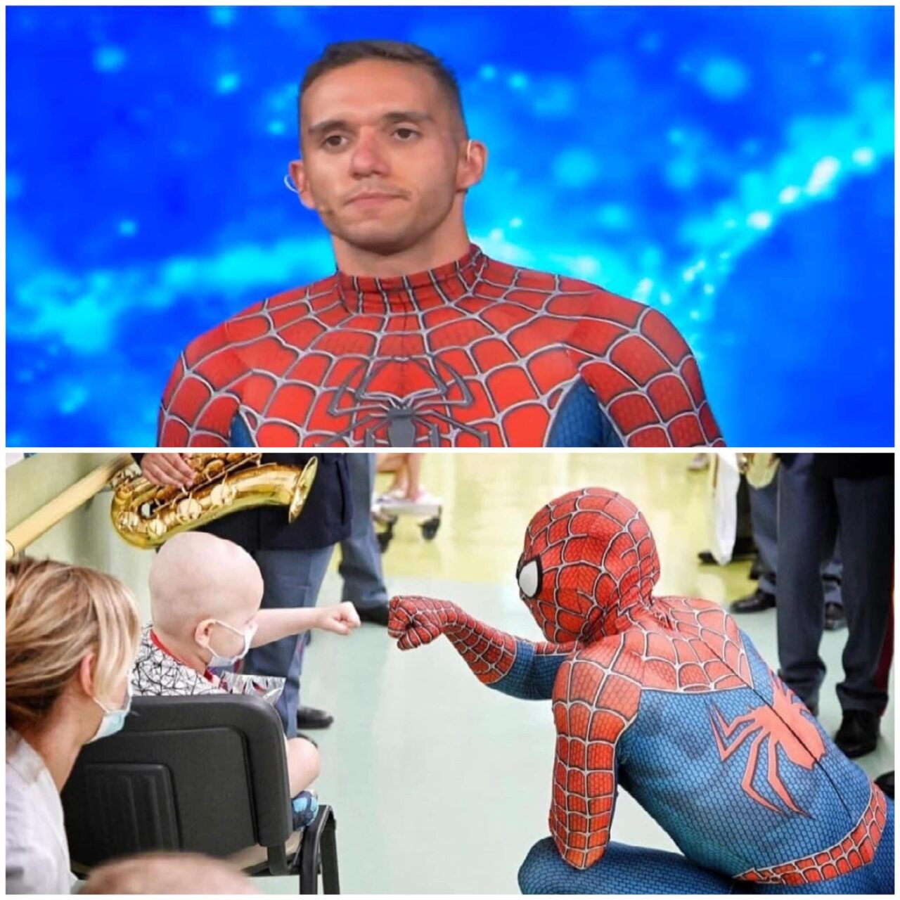 Il nostro Spiderman dei reparti pediatrici a Tu si Que Vales