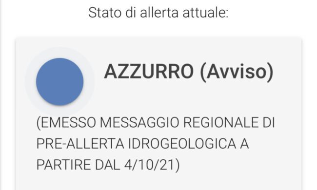 Scattata la preallerta idrogeologica: in arrivo forti precipitazioni