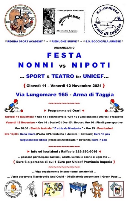Festa dei Nonni vs Nipoti: Sport & Teatro per Unicef