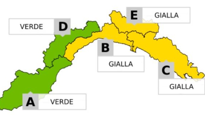 Allerta gialla per temporali