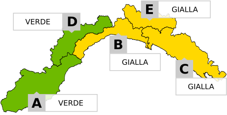 Allerta meteo in Liguria