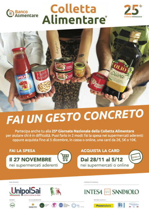 Sabato la colletta nei supermercati per il Banco Alimentare