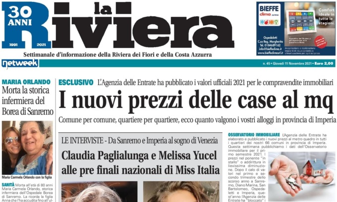 Volete sapere quanto vale la vostra casa? La risposta su La Riviera in edicola, con tante nuove esclusive