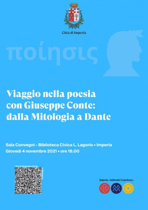 Imperia, stasera in Biblioteca Civica un viaggio dalla mitologia greca a Dante con Giuseppe Conte