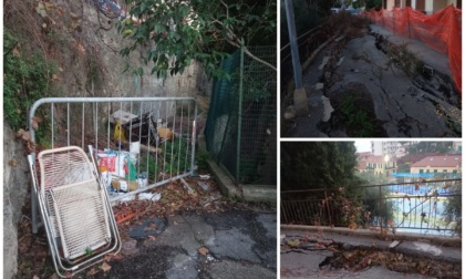 La vergogna di via Vallarino, la strada che crolla su una montagna di rifiuti