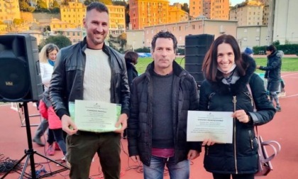 Fabrizio Pertile e Simona Montessoro premiati dalla Fidal a Genova