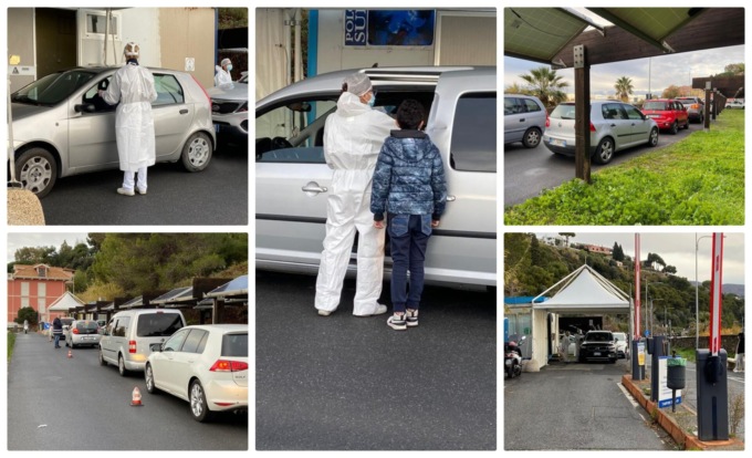 Tamponi drive through: ecco il nuovo hub di Bussana a mare