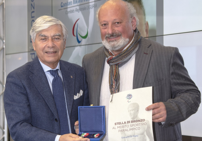 Stella al merito sportivo paralimpico per il dirigente Sanremese Giancarlo Di Malta