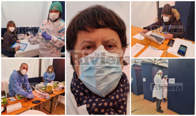 Un viaggio nel centro tamponi del teatro Ariston, Poggi: “Più positivi dell’anno scorso”