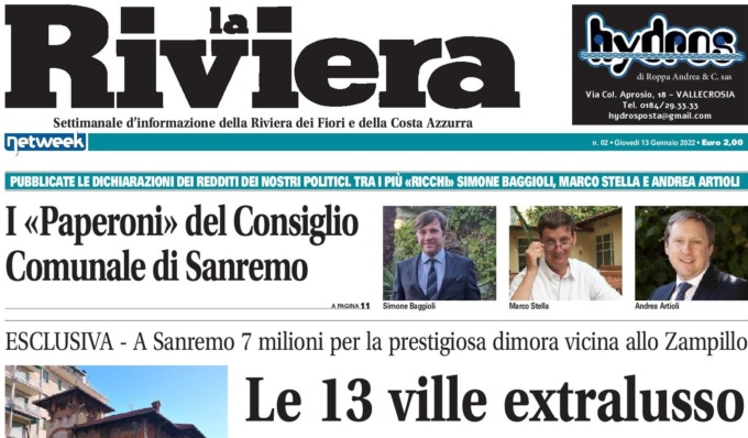 La Riviera è in edicola ecco le inchieste e le notizie esclusive di questa settimana