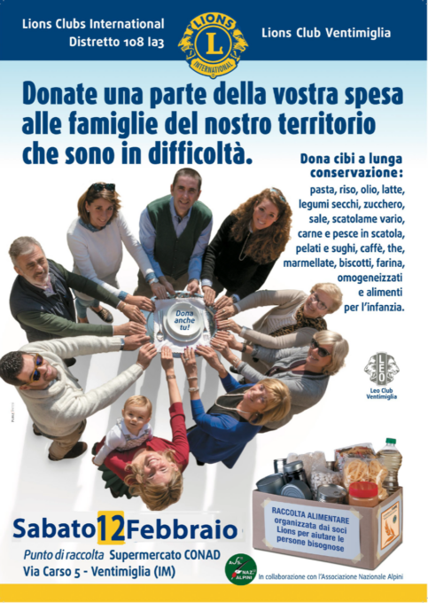 Tutto pronto per la raccolta alimentare di Alpini e Lions