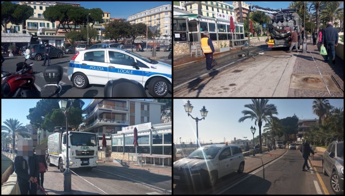 Si rompe la fogna in centro strada chiusa