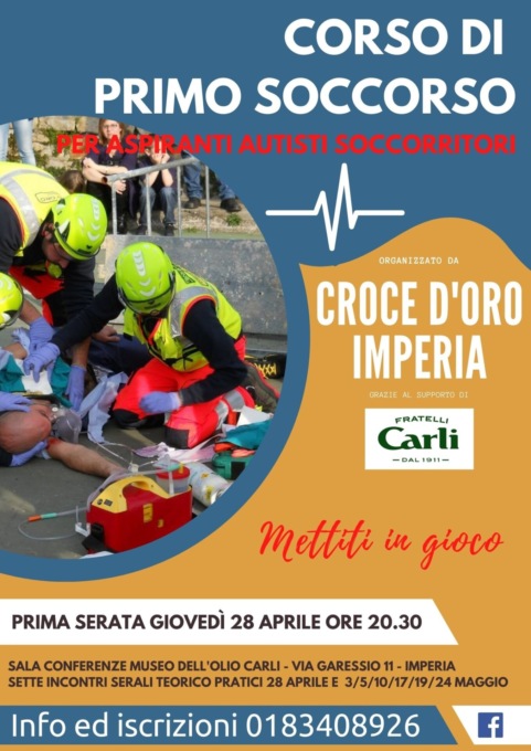 Corso per autisti soccorritori della Croce d’Oro di Imperia