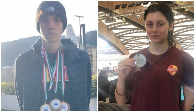 Lorenzo Giordano e Martina Acquarone ai Campionati Italiani di nuoto
