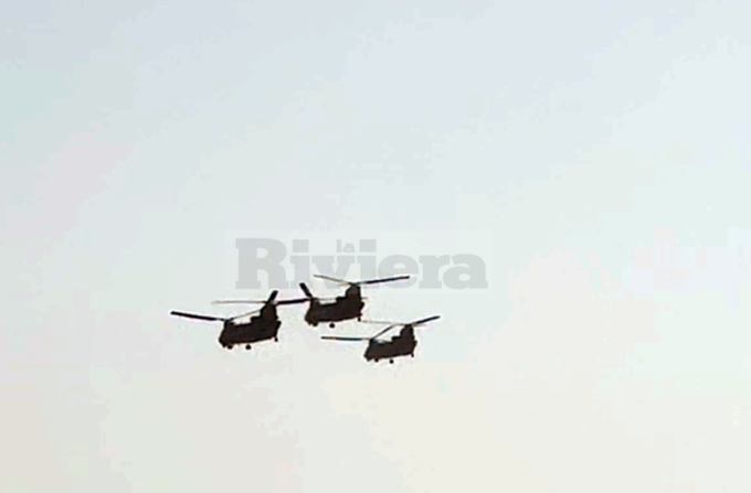 Tutti con gli occhi al cielo: elicotteri militari CH47 sorvolano la provincia di Imperia