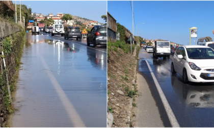 Aurelia allagata per tubature esplose e traffico sostenuto