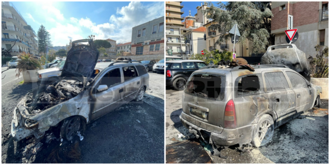 Brucia un’auto nel parcheggio di via Nazario Sauro ad Arma di Taggia