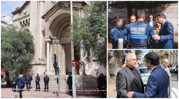 Assalto con il coltello in chiesa a Nizza, ferite due persone e neutralizzato l’aggressore