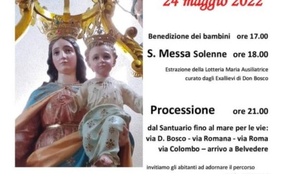 A Vallecrosia tornano la processione di Maria Ausiliatrice e i fuochi di artificio