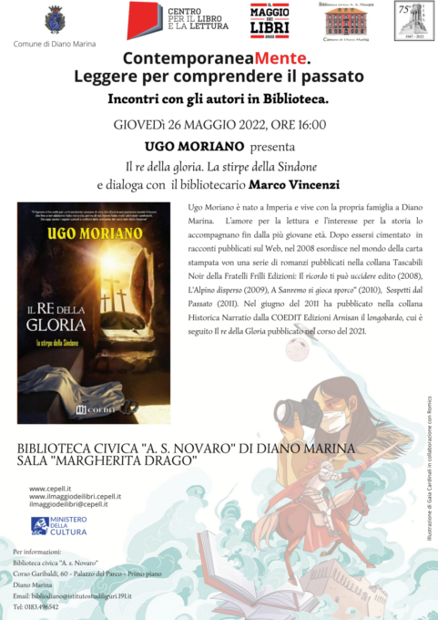 Maggio dei libri, prossimo appuntamento con Ugo Moriano