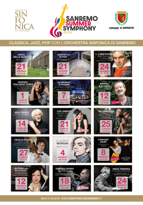 Al via la rassegna estiva “Sanremo Summer Symphony 2022″