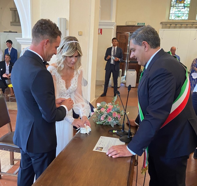 Bordighera: l’assessore Marco Laganà sposato dal presidente della Regione Toti. Foto