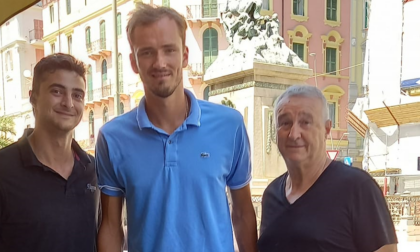 Cena in centro a Sanremo per il tennista Medvedev