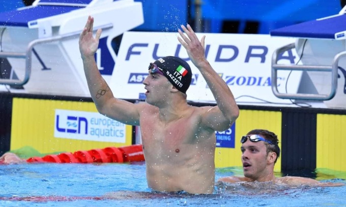 Europei di nuoto, il ligure Alberto Razzetti conquista la medaglia d’oro