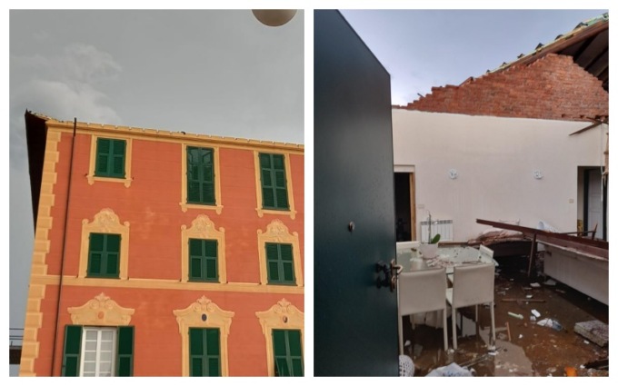 Tromba d’aria scoperchia un intero palazzo