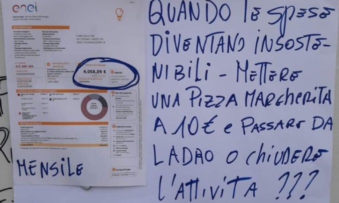 Ecco perché i commercianti espongono le bollette in vetrina